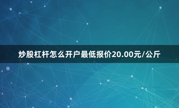 炒股杠杆怎么开户最低报价20.00元/公斤